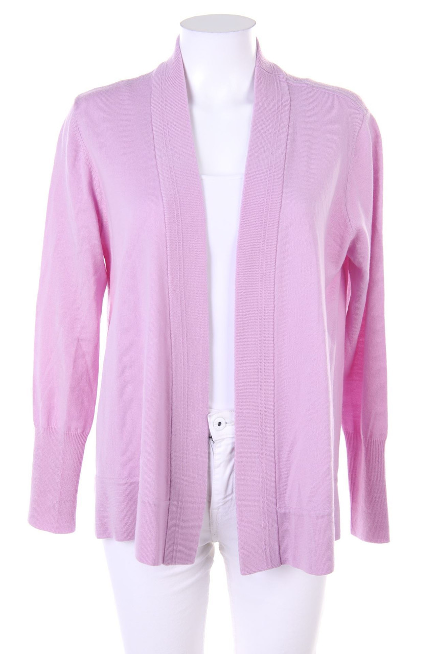 Peter Hahn - Schurwoll-Cardigan mit langem Ärmel - D 40