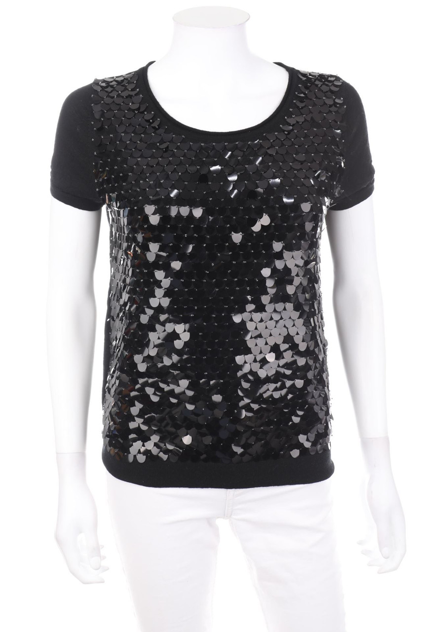 LIVIANA CONTI - crewneck pullover, Wool with Sequins - D 40