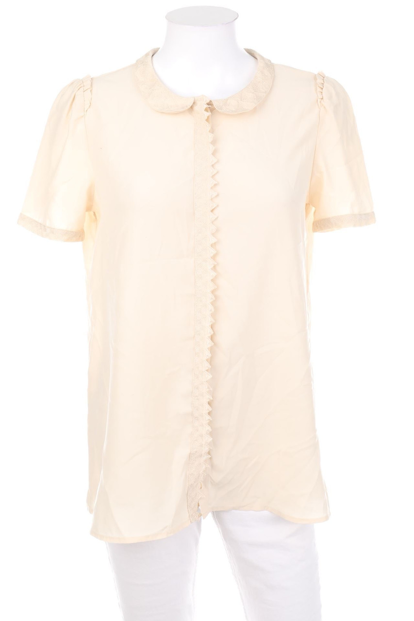 MAISON SCOTCH - Shortsleeve Blouse with Peter Pan Collar - D 36