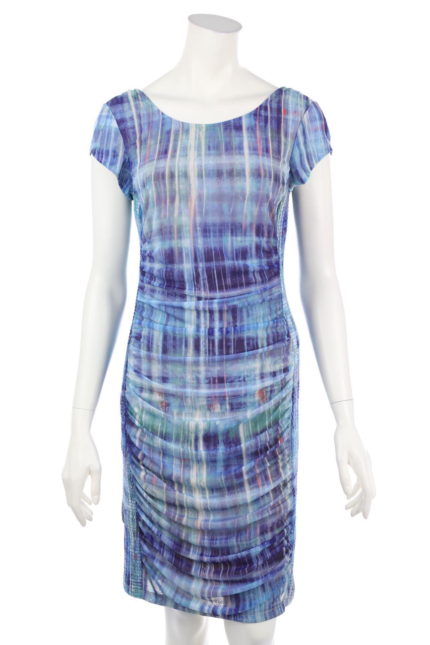 comma - Kleid aus Mesh mit Print - D 36