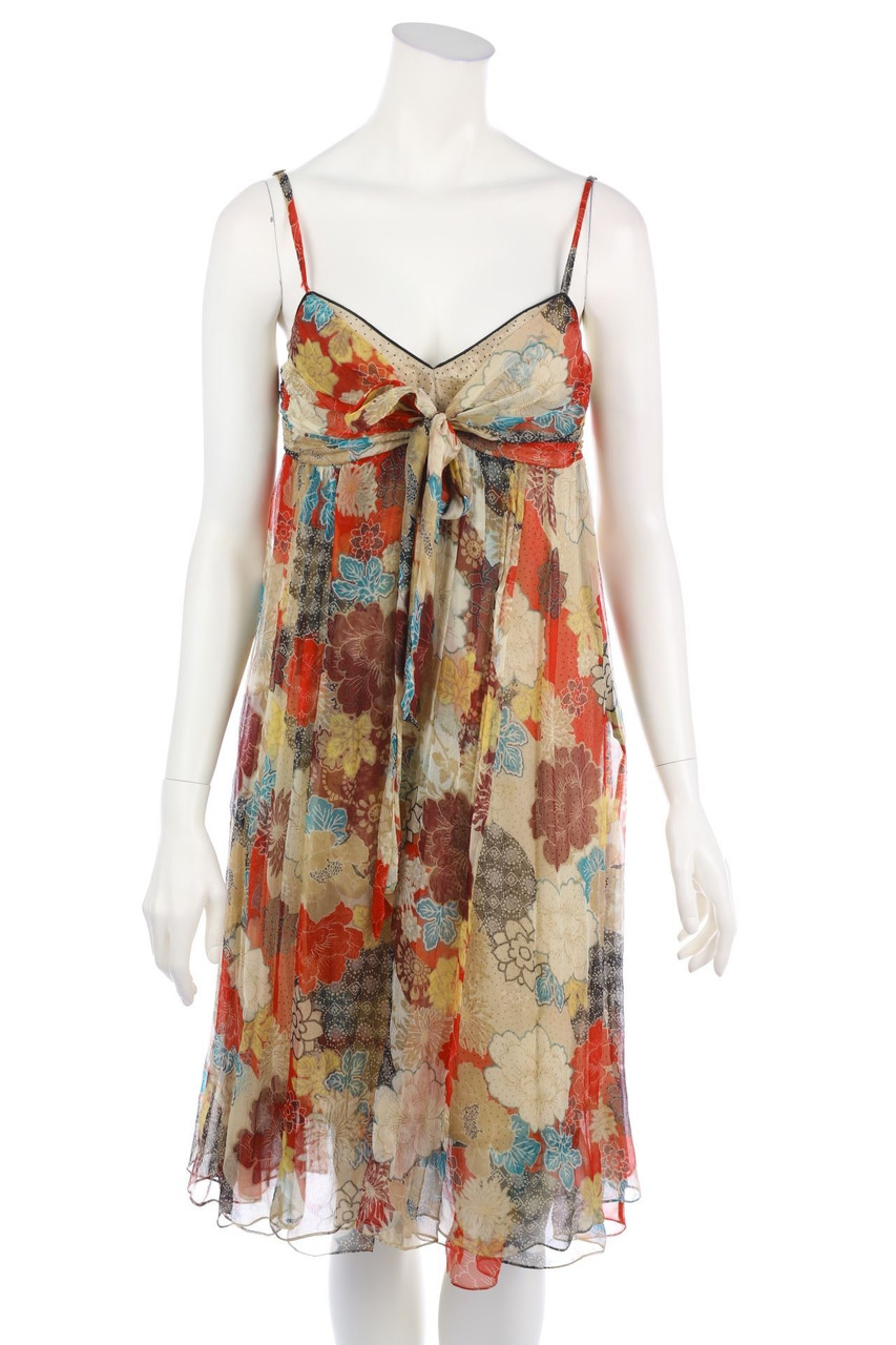 ZAPA - Chiffon-Silk Dress with Flower Print - D 32