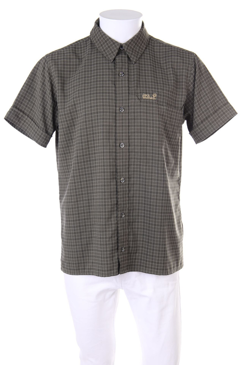 Jack Wolfskin - Kurzarm-Hemd mit Karo-Muster - S