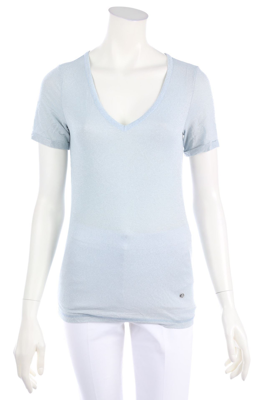 MOS MOSH - Glitzer-Kurzarm-Shirt - S