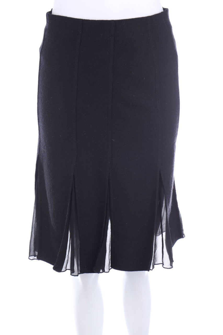 MARC CAIN - Schurwoll-Rock mit Seide - D 36