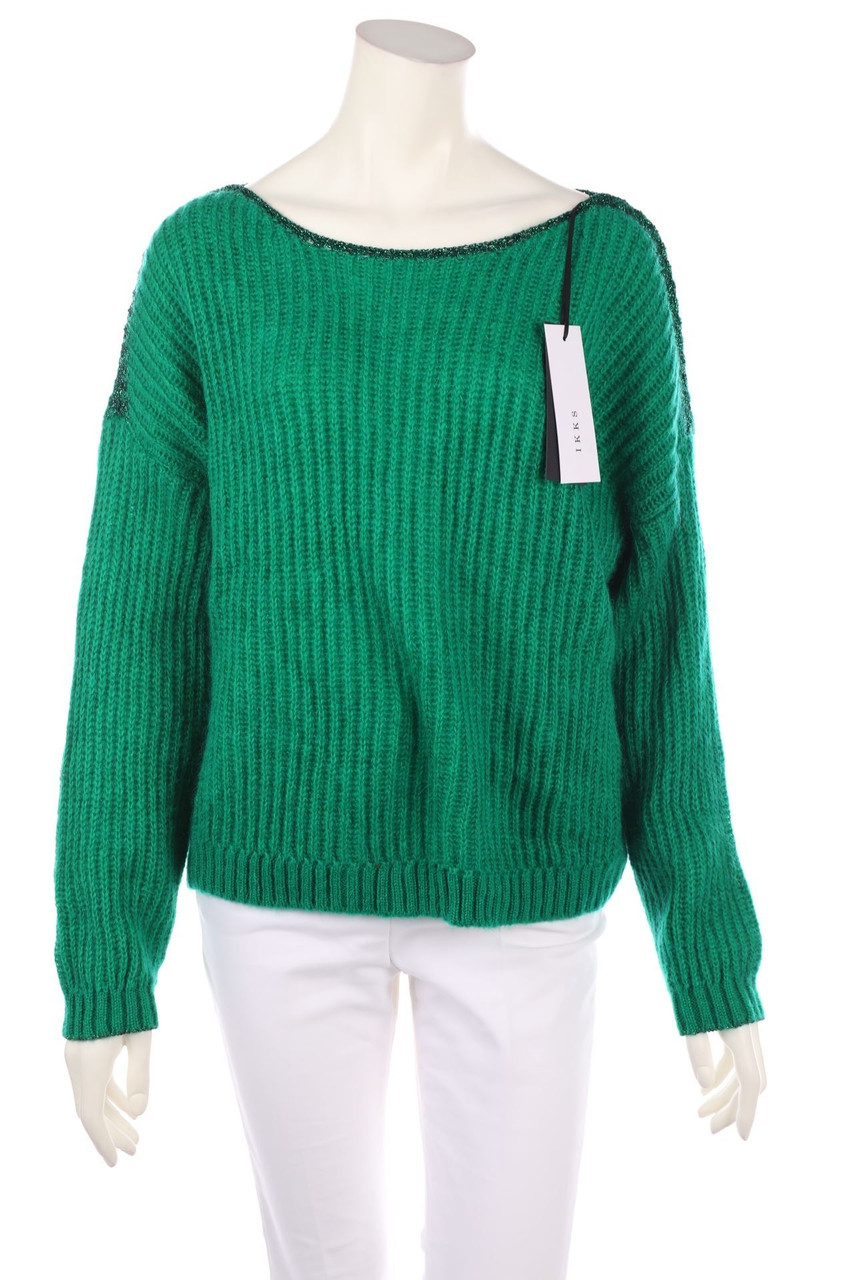 IKKS - Oversize-Boatneck Pullover, Mohair-Mix with Glitter - M
