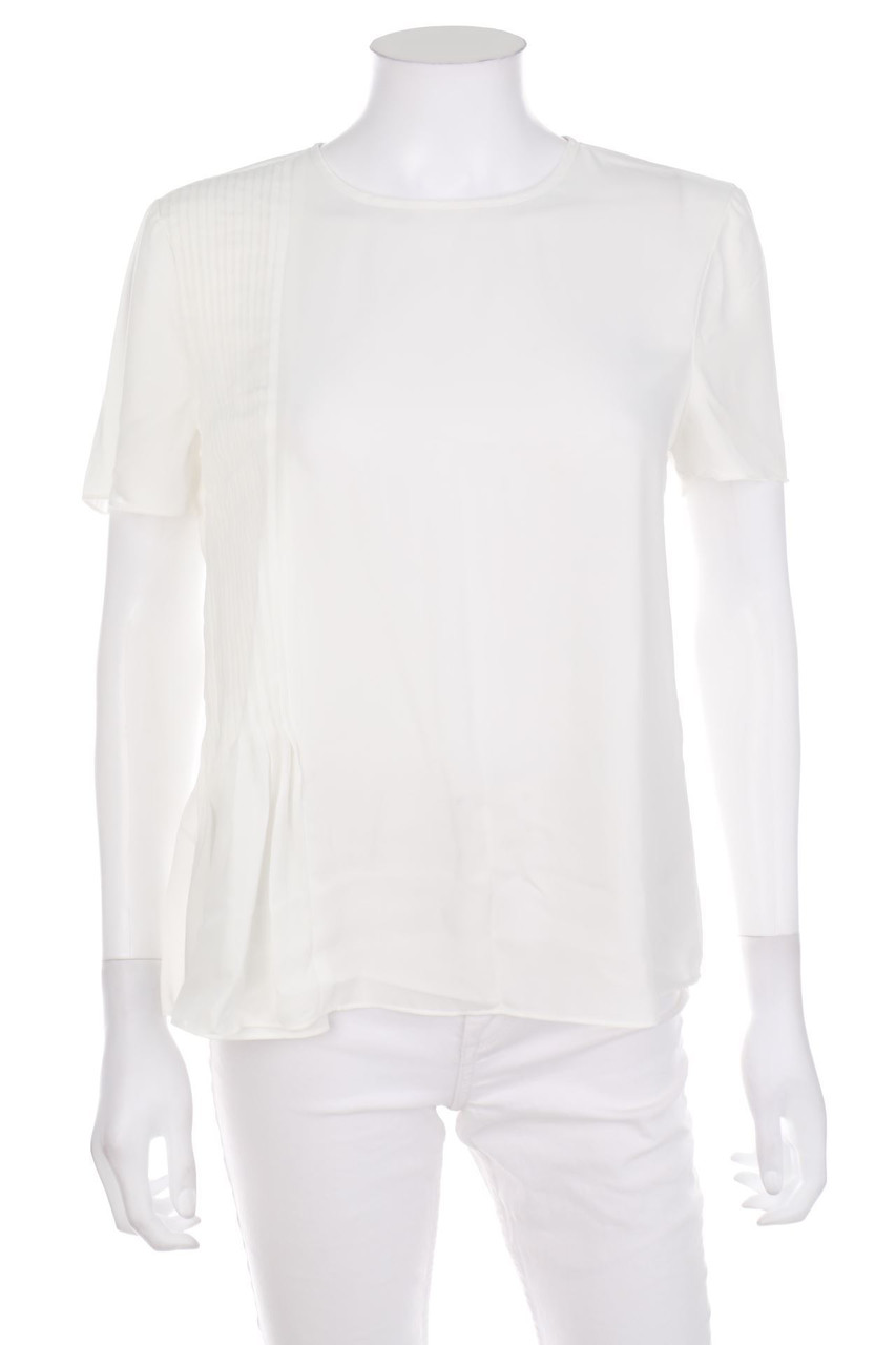 TOMMY HILFIGER - Kurzarm-Bluse mit asymmetrischem Schnitt mit Biesen - D 38