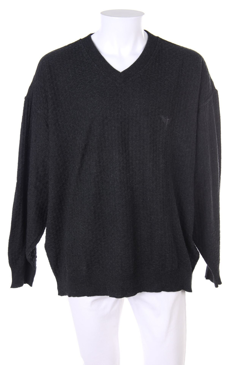 CARLO COLUCCI - V-Neck Pullover with Logo-Stitching - 56