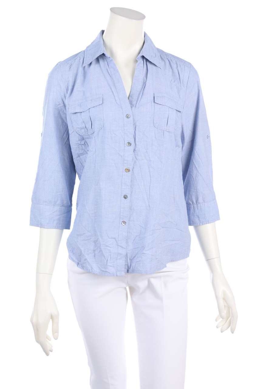 OPUS - Hemd-Bluse mit 3/4-Ärmel mit Krempel-Ärmeln - D 38