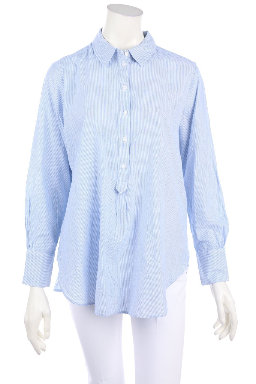 OPUS - Tunika-Bluse aus Leinen-Mix mit Streifen - D 36