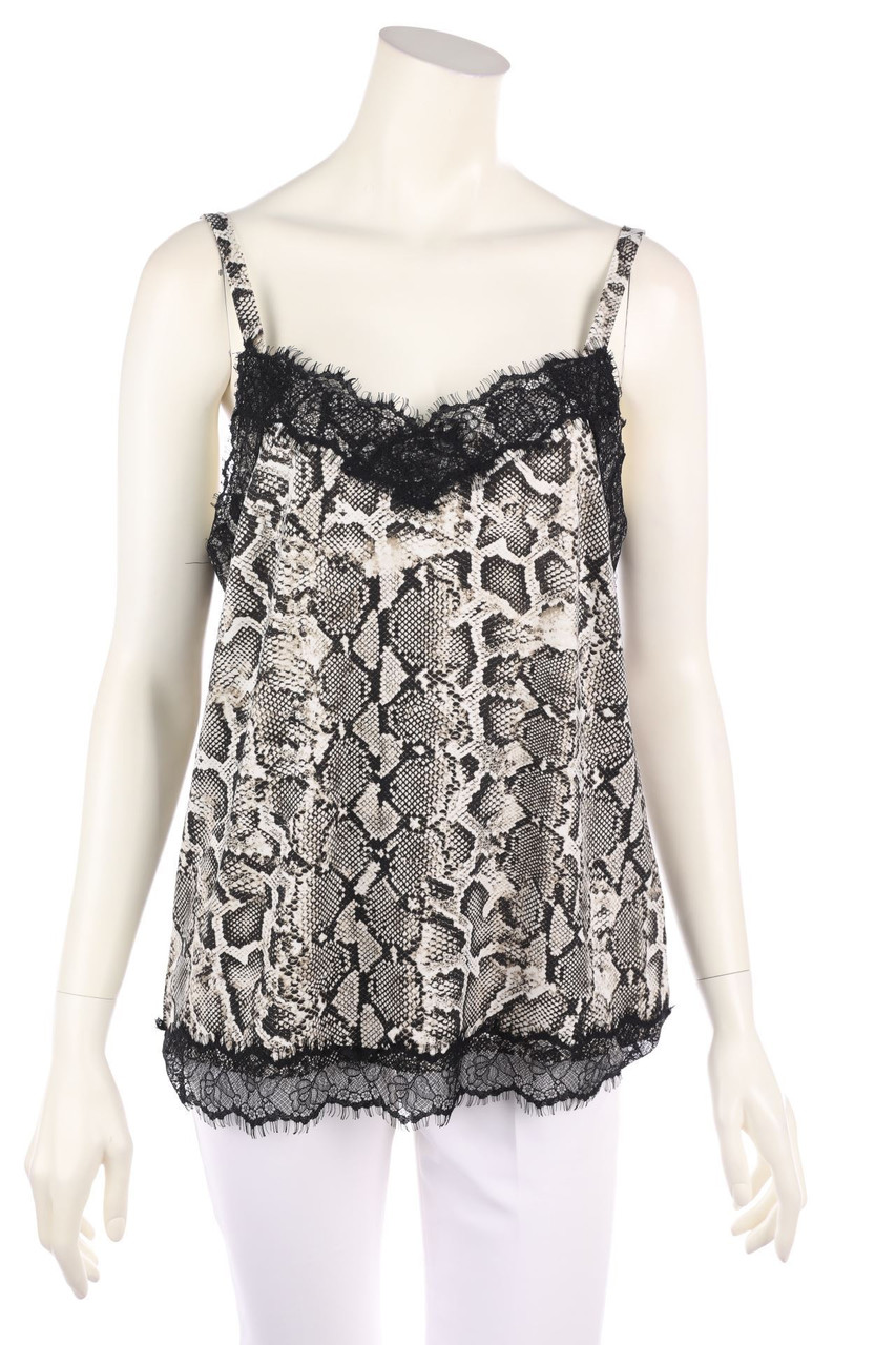 ouí - Top with Animal Print with Lace - D 40