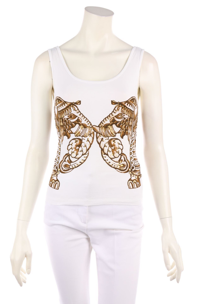 Piú & Piú - Top in Wickel-Optik mit Print - XS