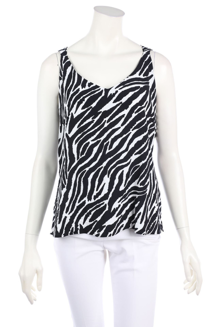 comma - Blusentop mit Animal-Print - D 40