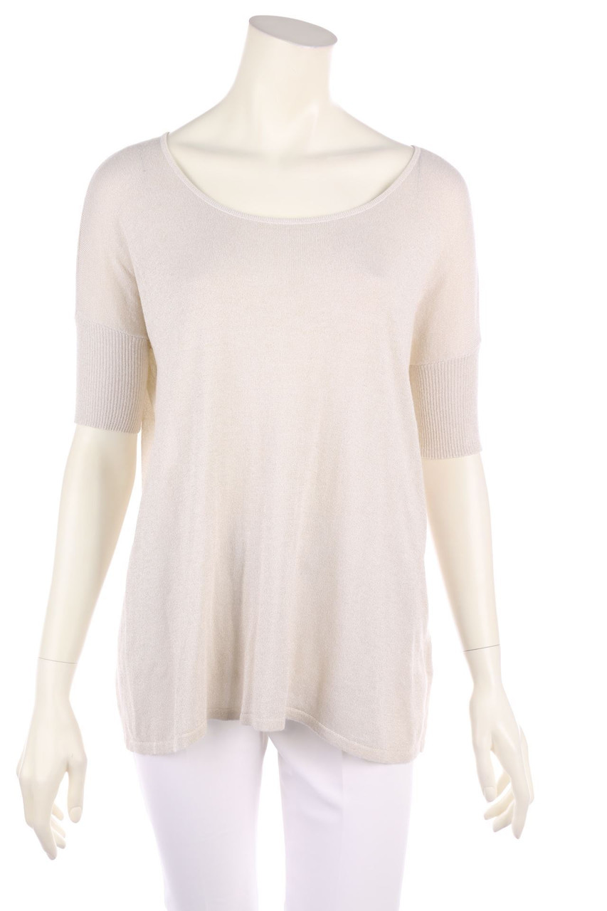 LAUREN VIDAL - Shortsleeve Pullover with Glitter - S