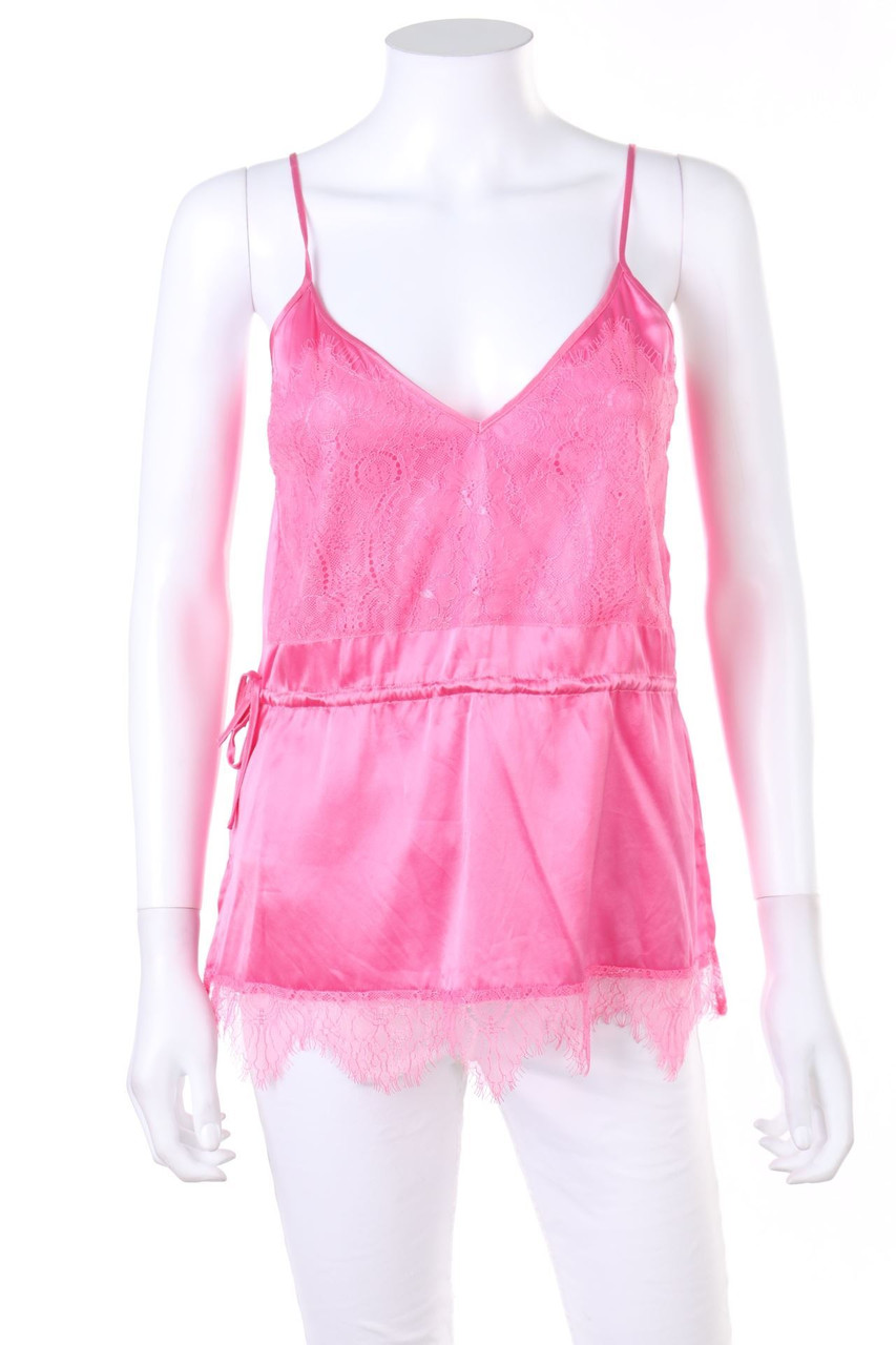 MAX&MOI - Blusentop aus Seiden-Mischung mit Spitze - D 36