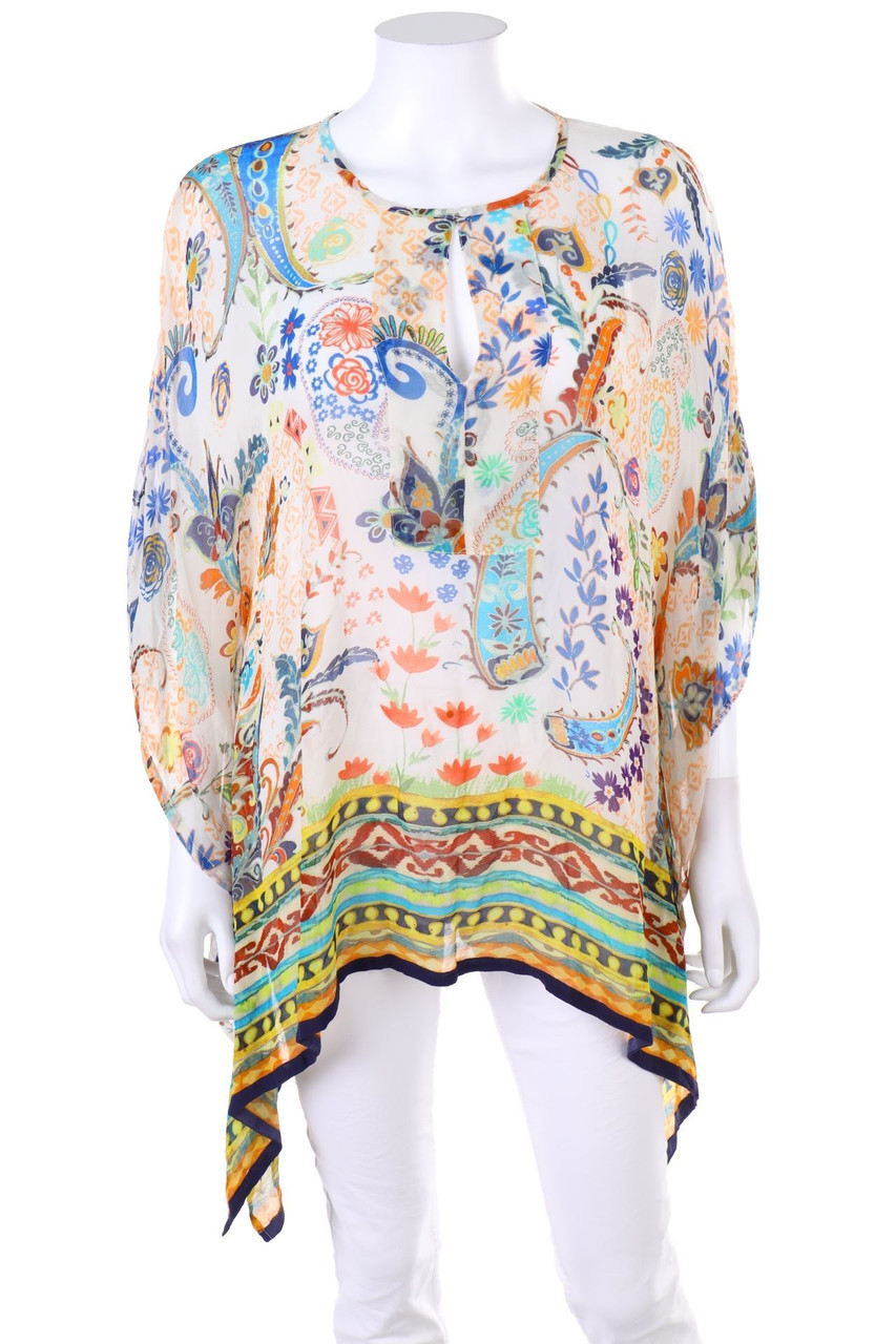 MALVIN - Blouse with Ethno Print - ONE SIZE