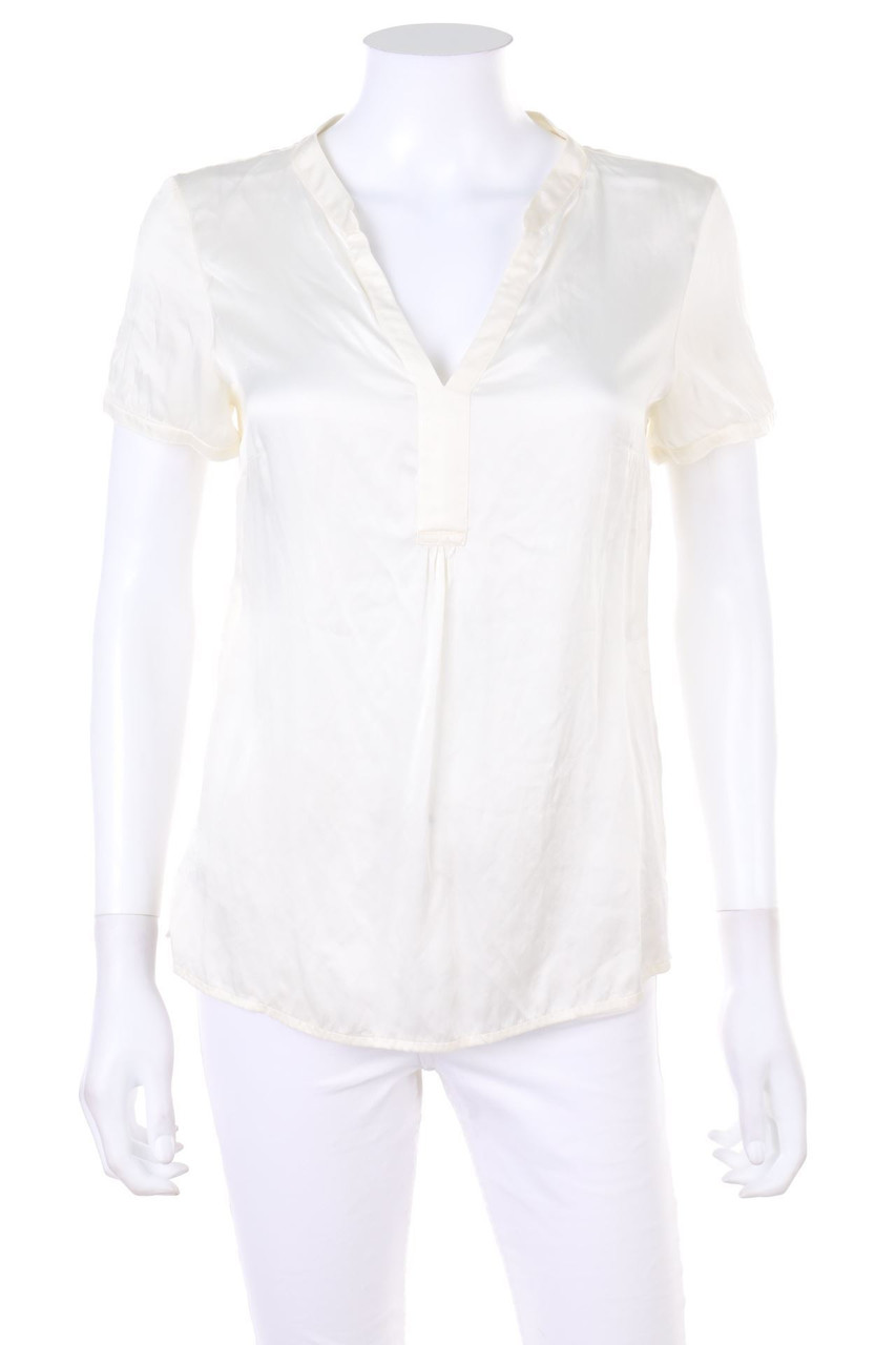 CAROLL - Seiden-Bluse mit Raffungen - D 34