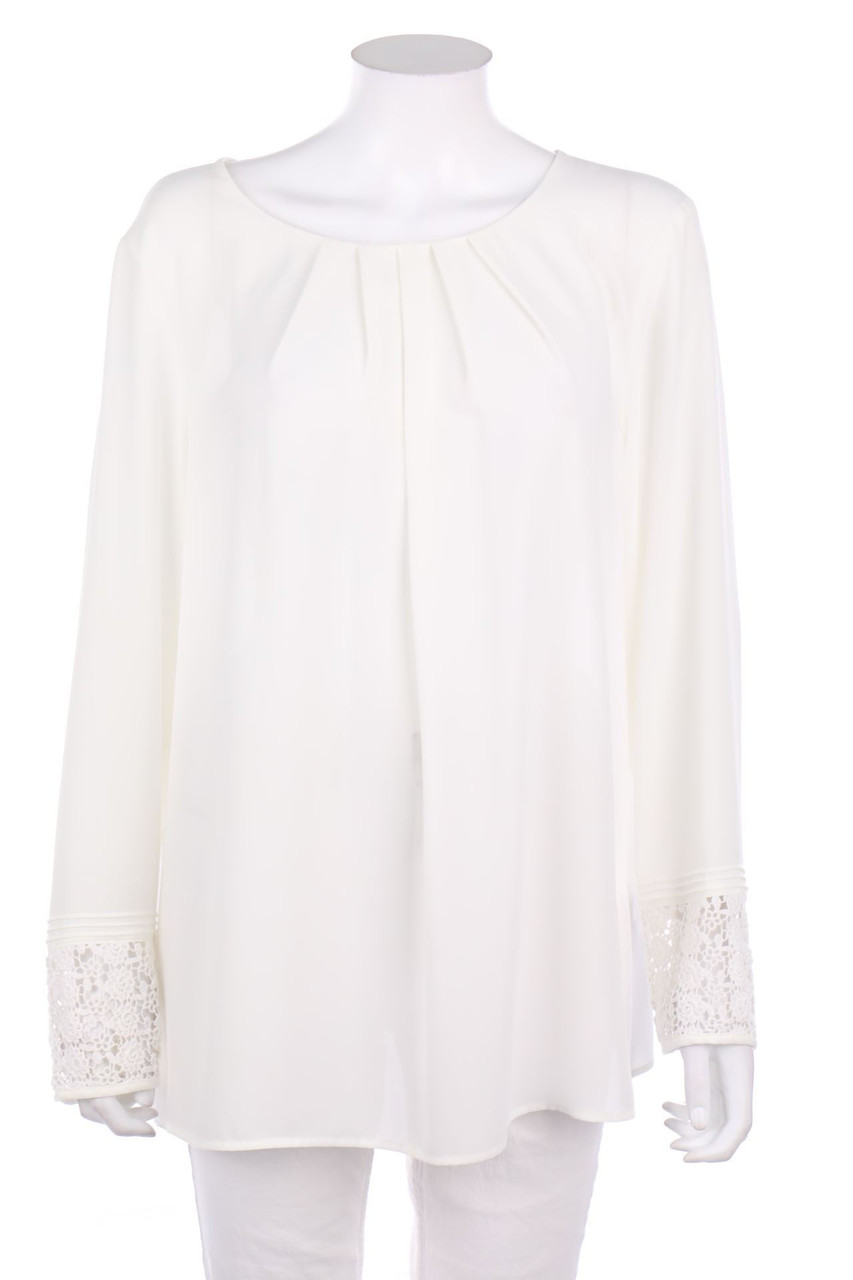 just white - Blouse with Lace - D 44