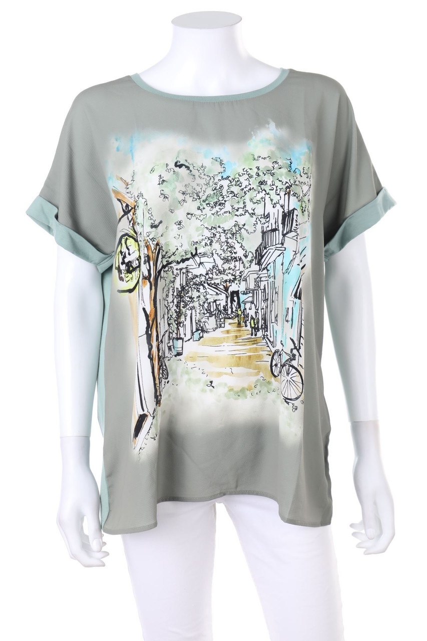 Elena Miró - Kurzarm-Shirt mit Print - S