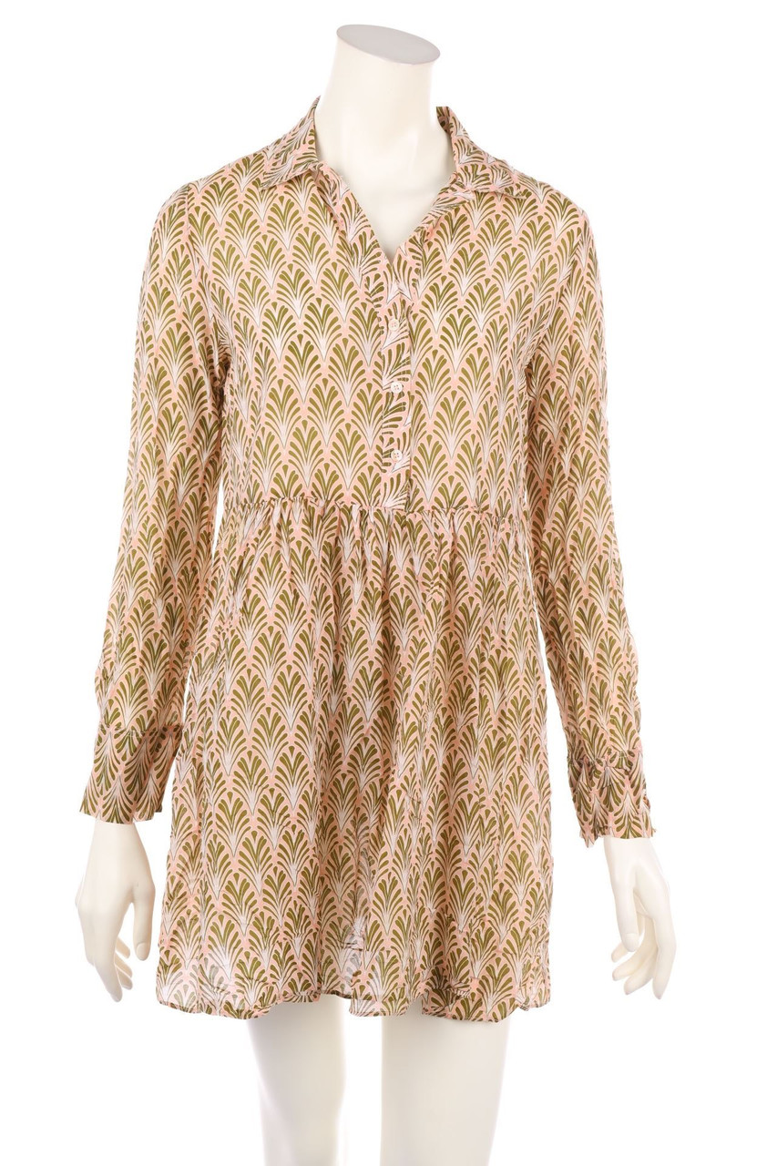GUSTAV - Shirt Dress, Silk-blend with floral print - D 34