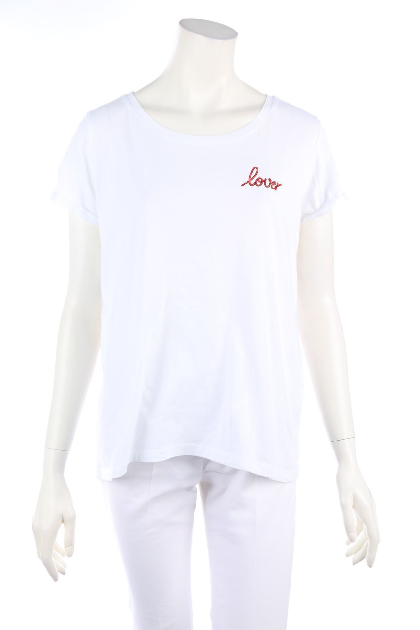 MRS & HUGS - Kurzarm-Shirt mit Pailletten - XL