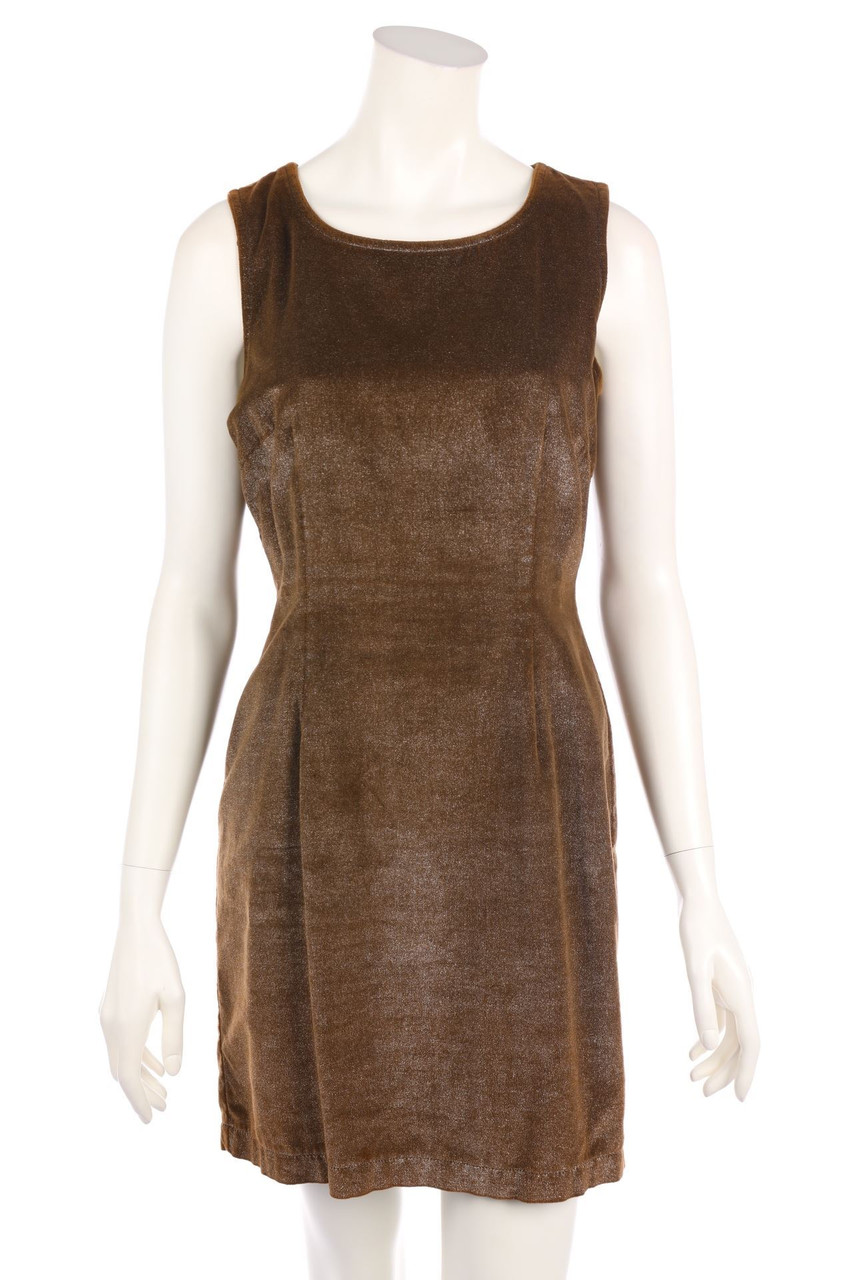 MOSCHINO JEANS - Samt-Etui-Kleid mit Metallic-Effekt - D 38