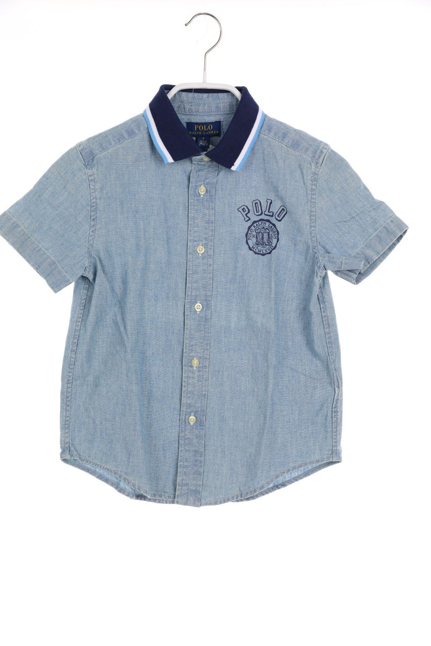 RALPH LAUREN - Cotton shirt, Denim Look - 104