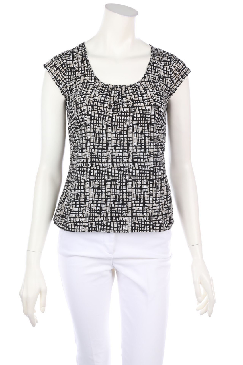 Ann Taylor LOFT - Kurzarm-Bluse mit Print - D 30