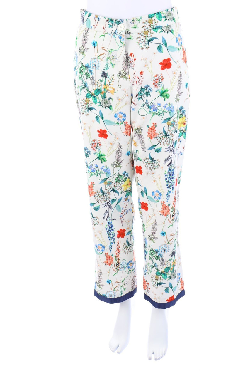 SEDUCTIVE - Pants with Flower Print - D 38