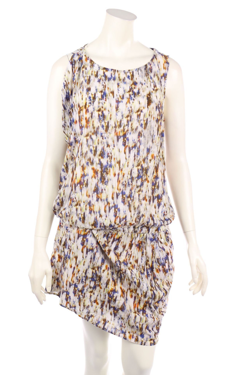 IKKS - Print-Dress with Asymmetrical Cut - D 38