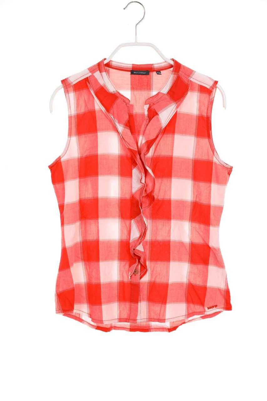 Marc O´Polo - Karo-Bluse mit Rüschen - 146