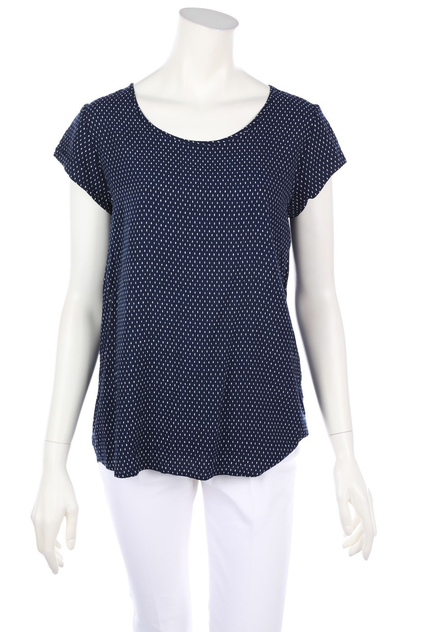 OPUS - Kurzarm-Bluse mit Punkten - D 40