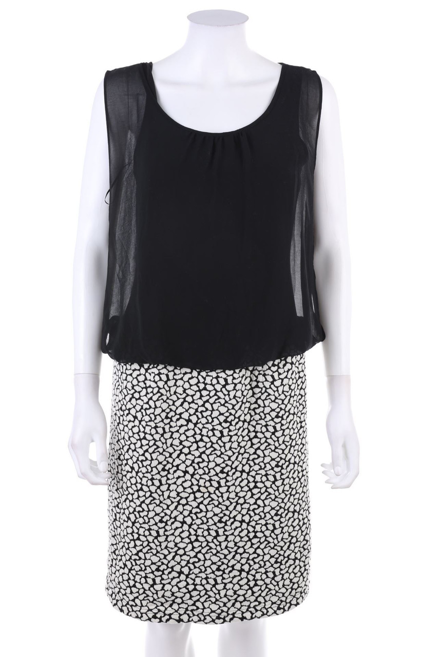 comma - Kleid aus Jacquard im Layer Look - D 38