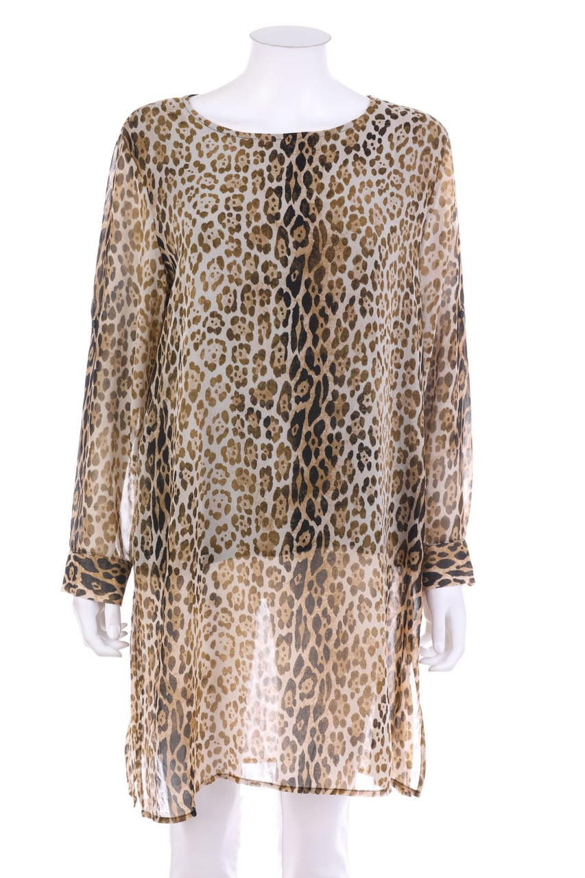 Calvin Klein - Long-Blouse with Leo Print - L