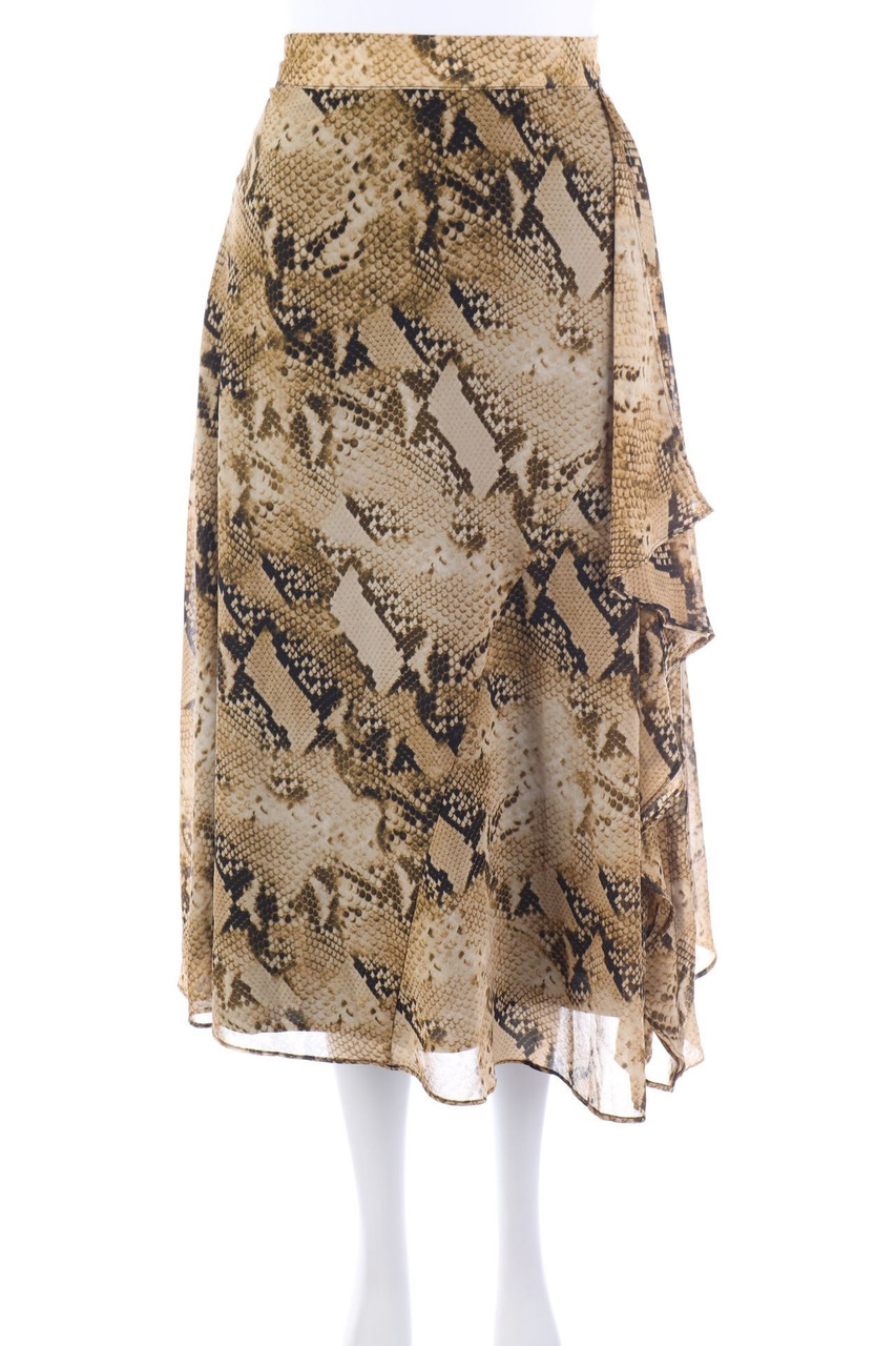 Calvin Klein - Volants-Midi Skirt with Animal Print - D 42