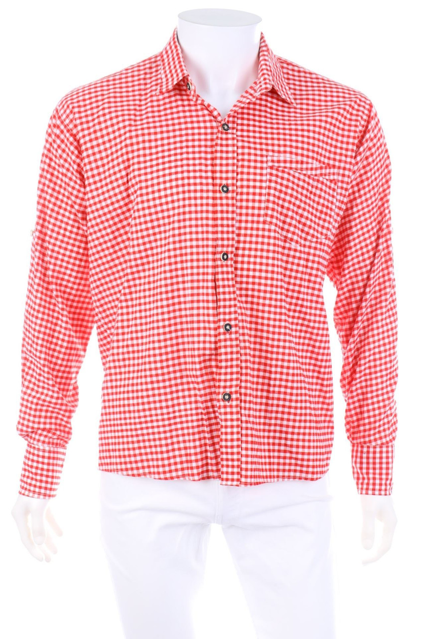 GAUDÌ - Trachten-Hemd mit Karo-Muster - S