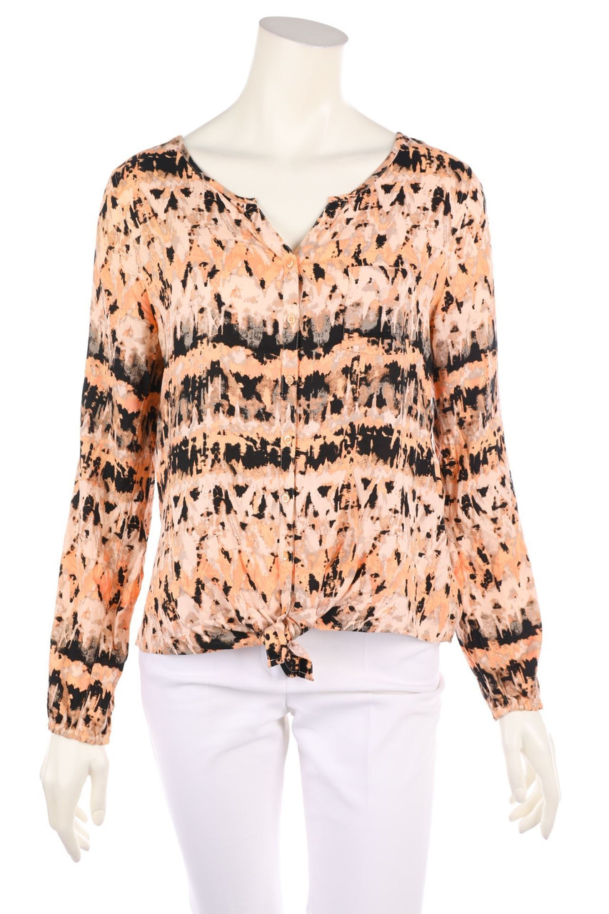 comma - Print-Bluse zum Knoten - D 36
