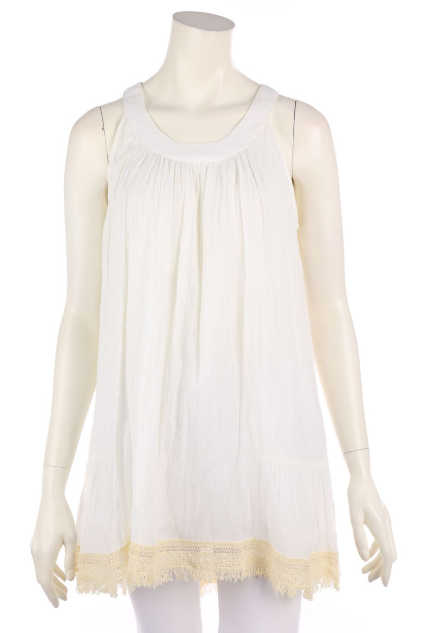 TWINSET ACTITUDE - Boho-Blouse Top with Lace, Ibiza Style - M