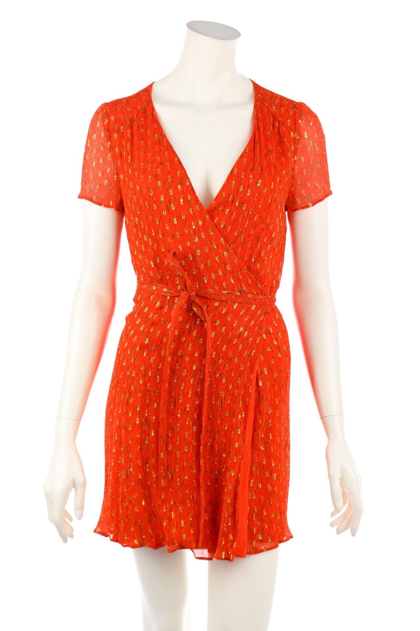 SÉZANE - Dress, Silk-blend with Metallic Effect - D 38