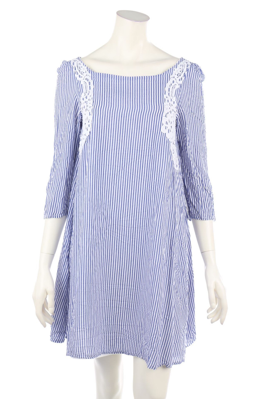 CLAUDIE PIERLOT - dress with Stripes with Lace - D 36