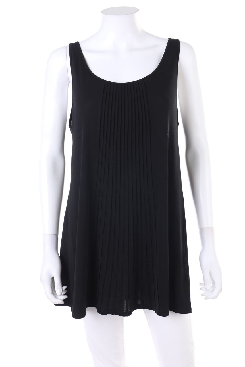 EILEEN FISHER - Seiden-Top in A-Linie mit Biesen - L