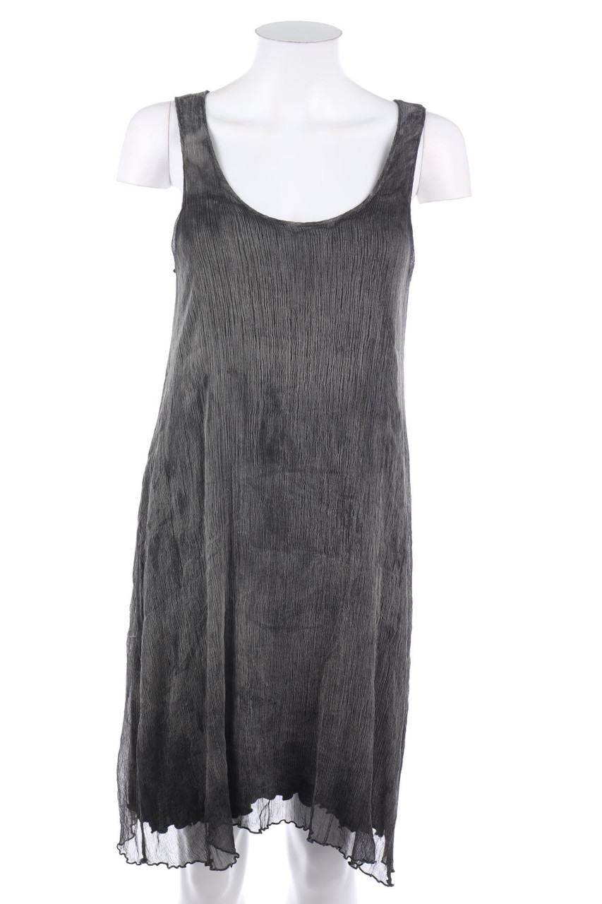 rich & royal - Plissé-Silk Dress - M