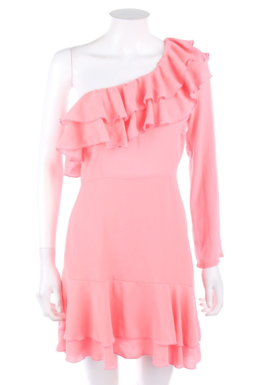 DENNY ROSE - One-Shoulder Evening Dress with Volants - D 36