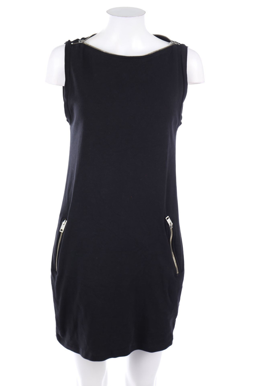 DIESEL - Mini Dress, Jersey with Zipper - XS