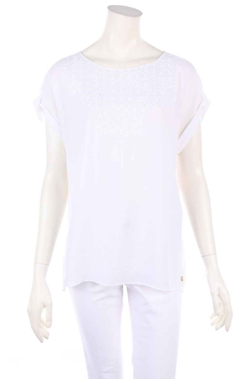 TOMMY HILFIGER - Shortsleeve Blouse with Embroideries - D 38