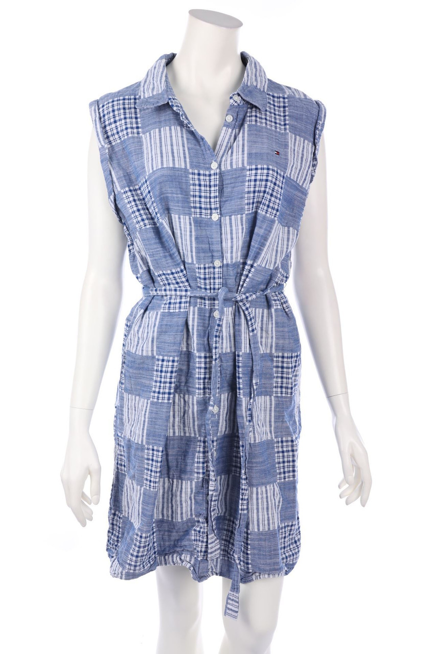 TOMMY HILFIGER - Patchwork-Dress with Logo-Stitching - D 46
