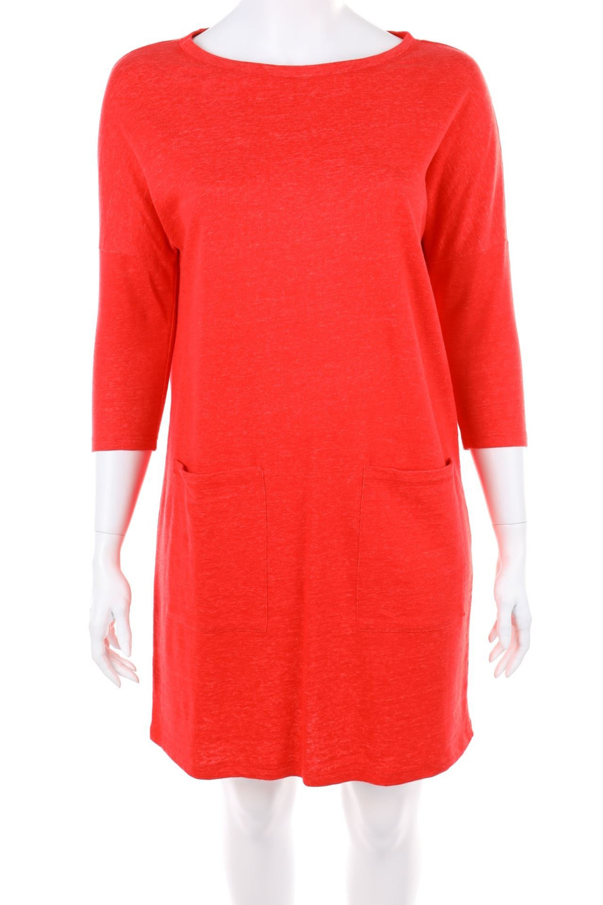 hessnatur - Sweat-Dress, Linen Mix with Batwing Sleeves - D 42