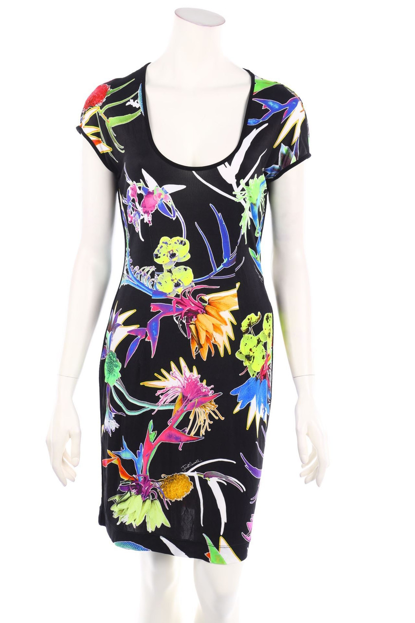 Just cavalli - Jersey-Dress with Flower Print - L