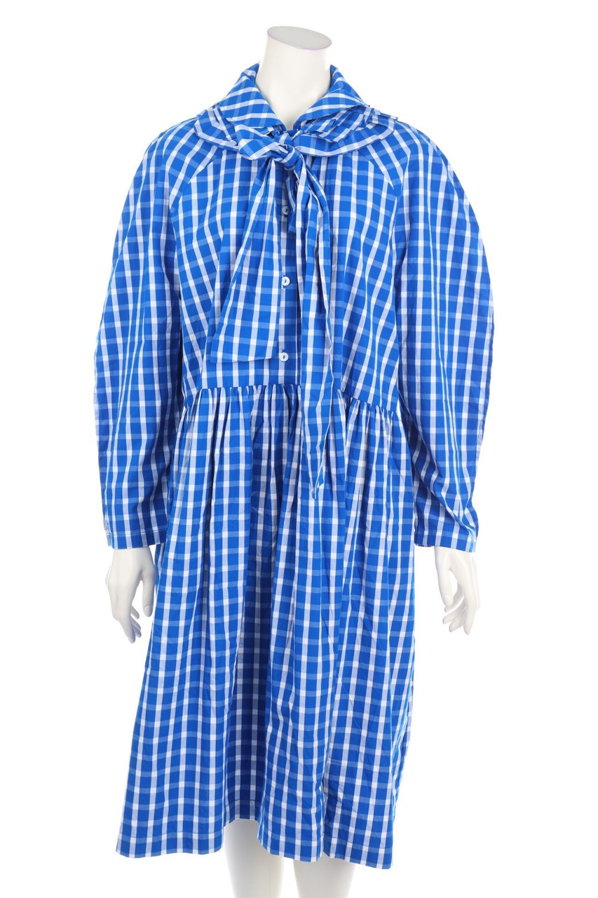 kowtow - Checked Shirt Dress with Peter Pan Collar - M
