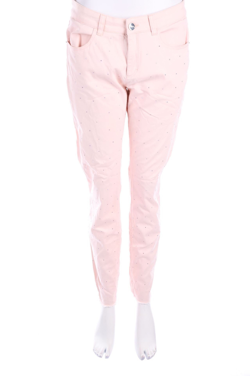 comma - Distressed Skinny-Jeans with Rhinestones - D 40