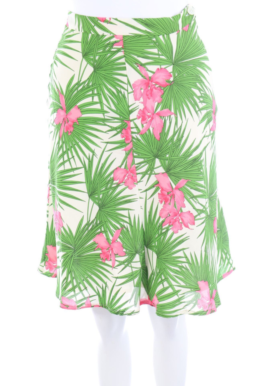 CELINE - Silk-Skirt with Flower Print - D 34